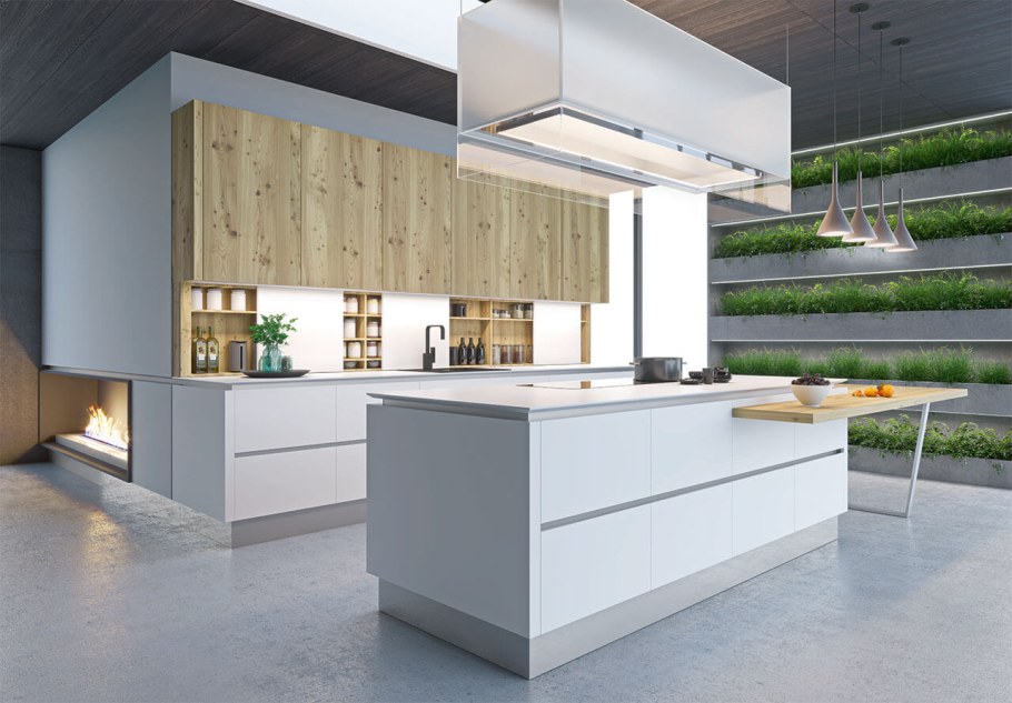 Кухня Наоми черно белая