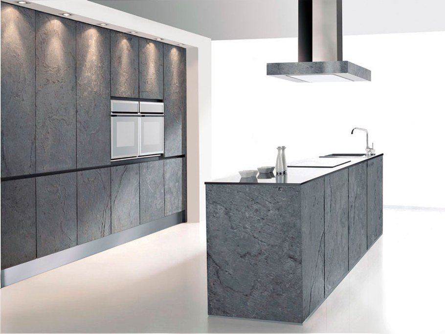 Кухня Сириус каменный шпон