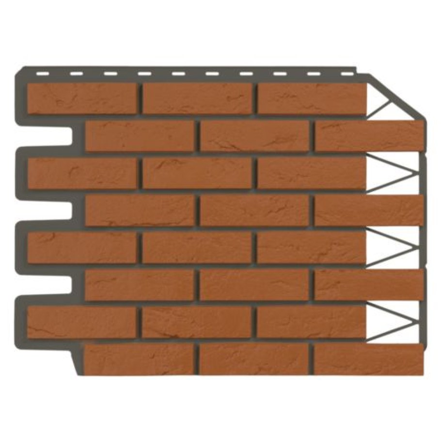 Фасадные панели FINEBER дачный баварский кирпич терракотовый