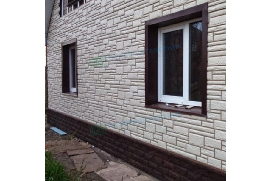 Сайдинг Альта профиль камень белый