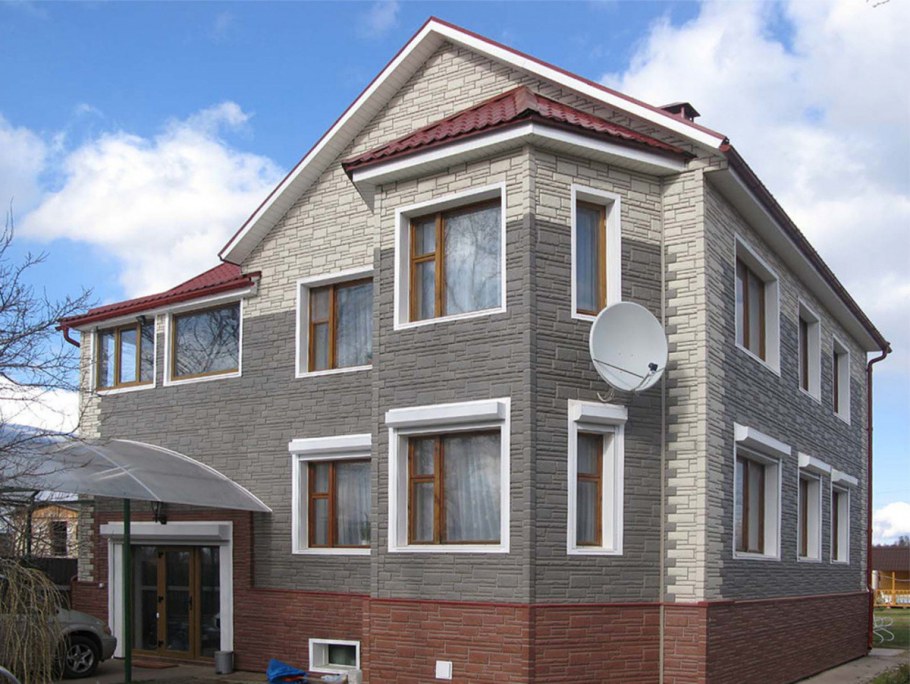 Фасадные панели Альта профиль камень серый