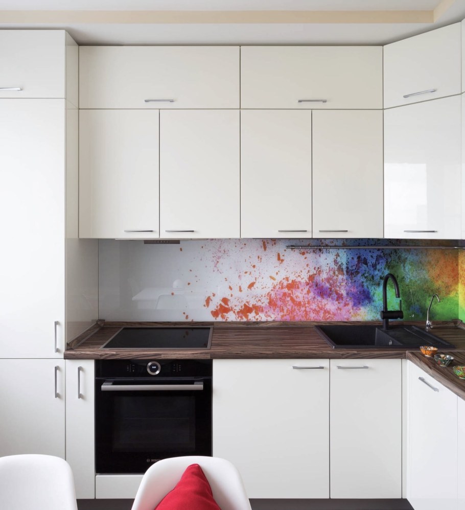 Фартук для кухни под мрамор