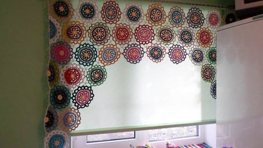 Ажурная занавеска крючком