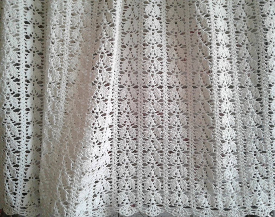 Вязаные шторы крючком