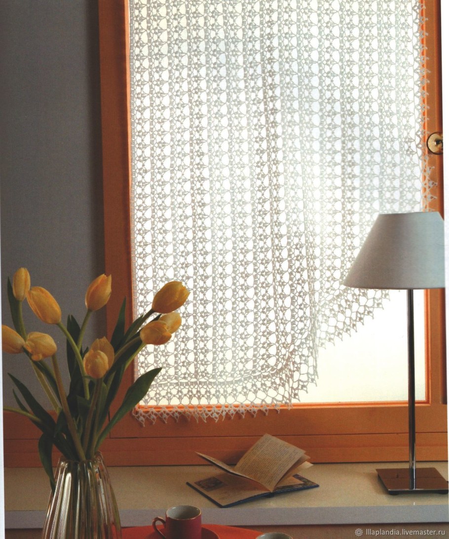 Вязаные шторы