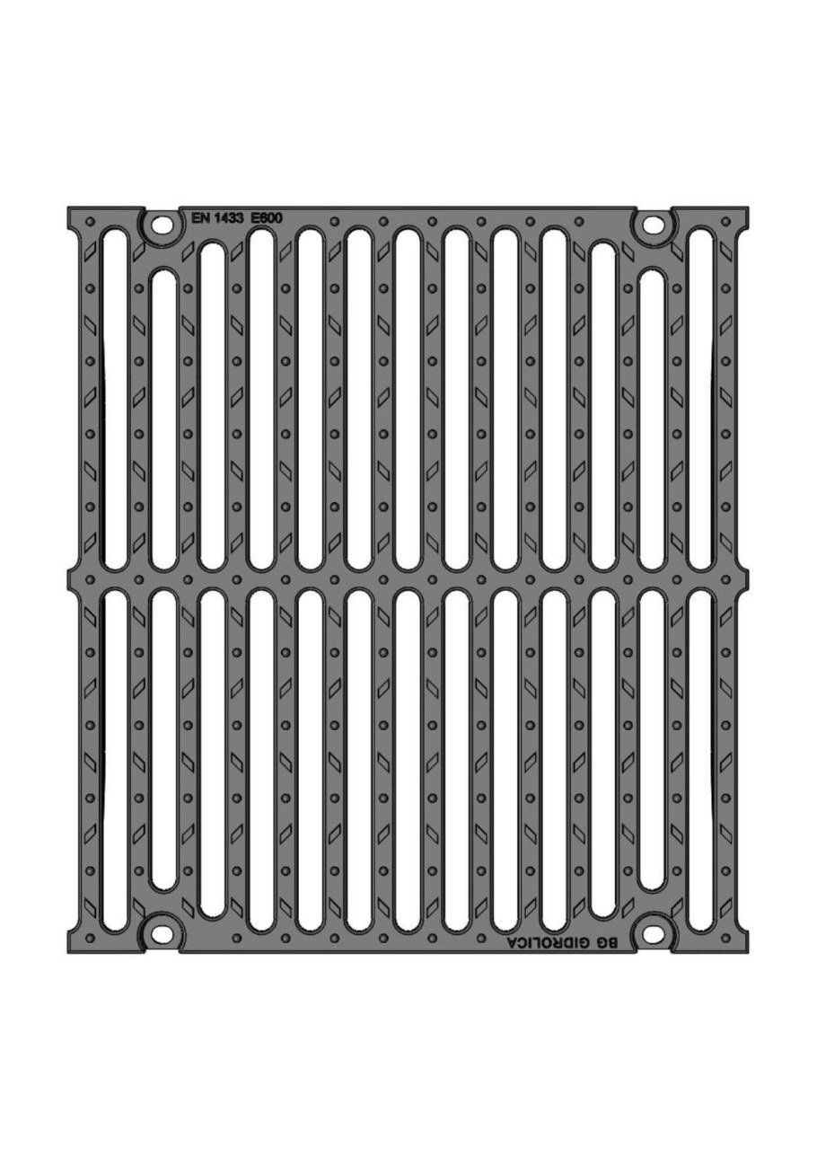 Решетка чугунная щелевая dn200 e600