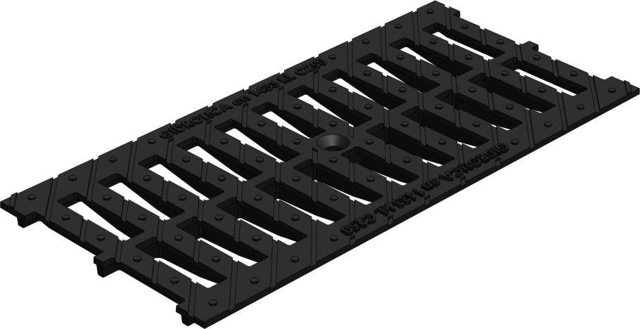 Решетка водоприемная Gidrolica Standart РВ -20.24.50 - щелевая чугунная ВЧ, кл. С250