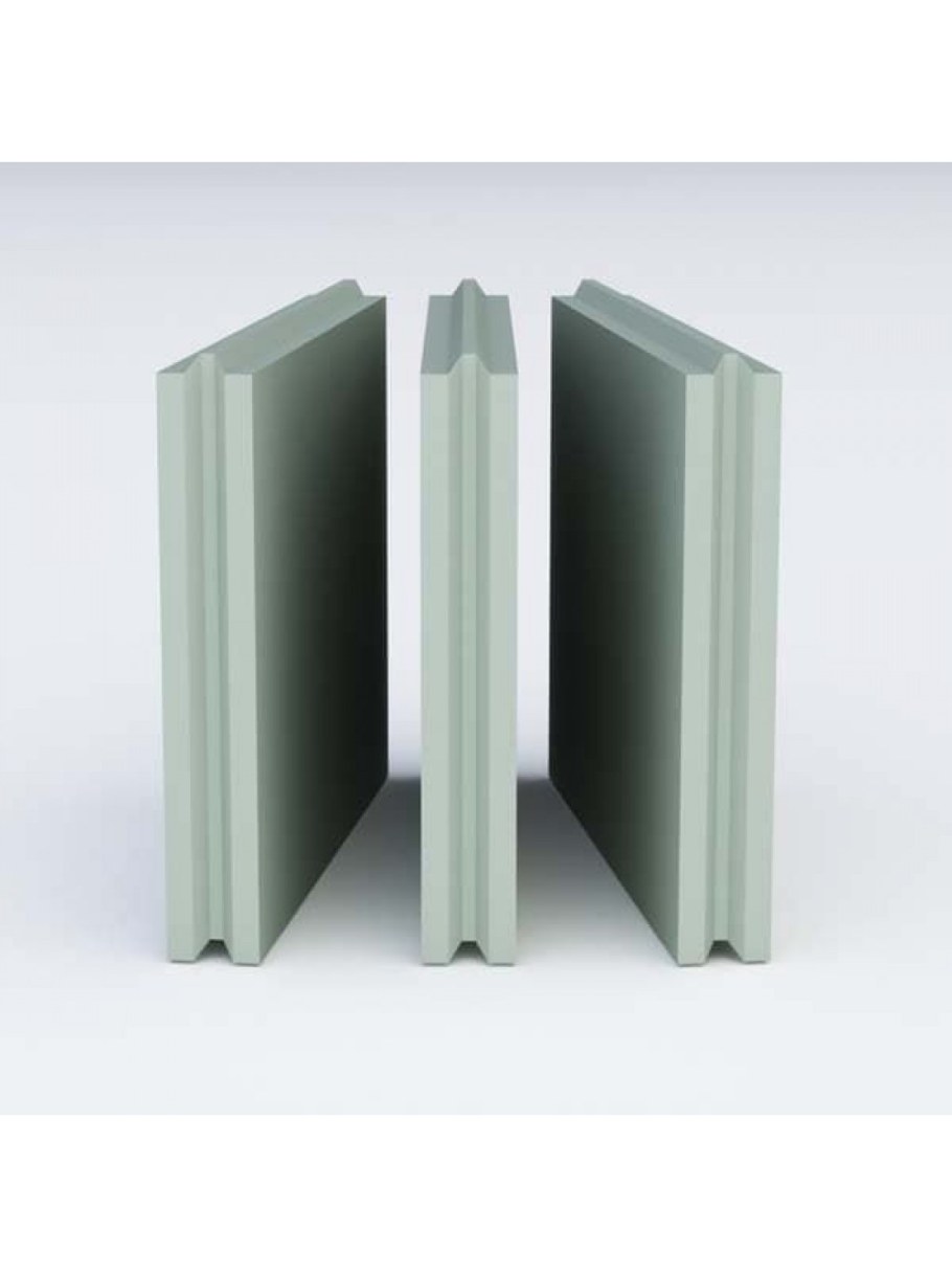 Гипсополимер пазогребневая плита, полнотелая гидро 667х500х80 мм