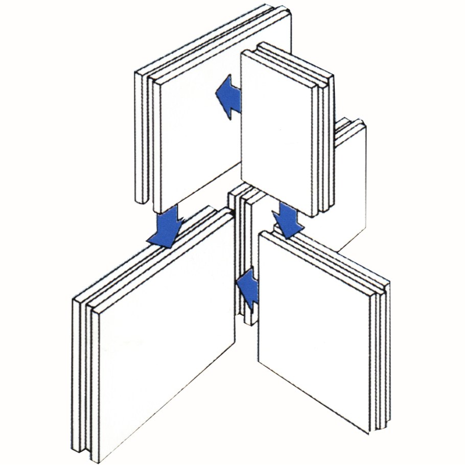 Пазогребневая перегородка Кнауф