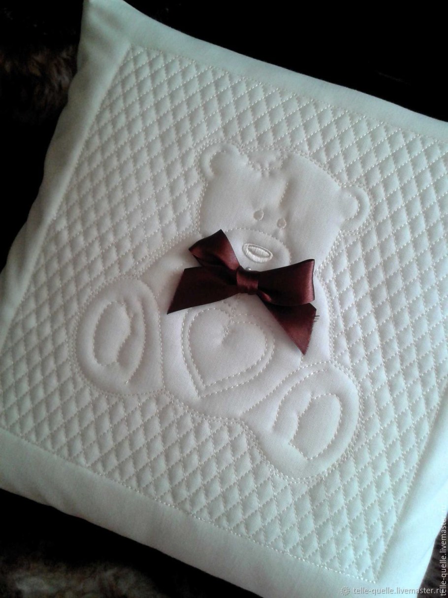 Машинная вышивка трапунто