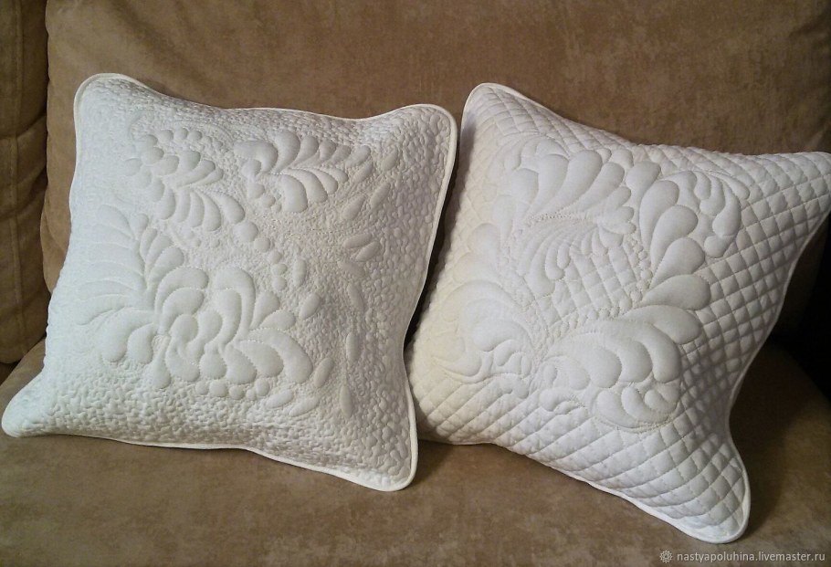 Стеганая наволочка на подушку