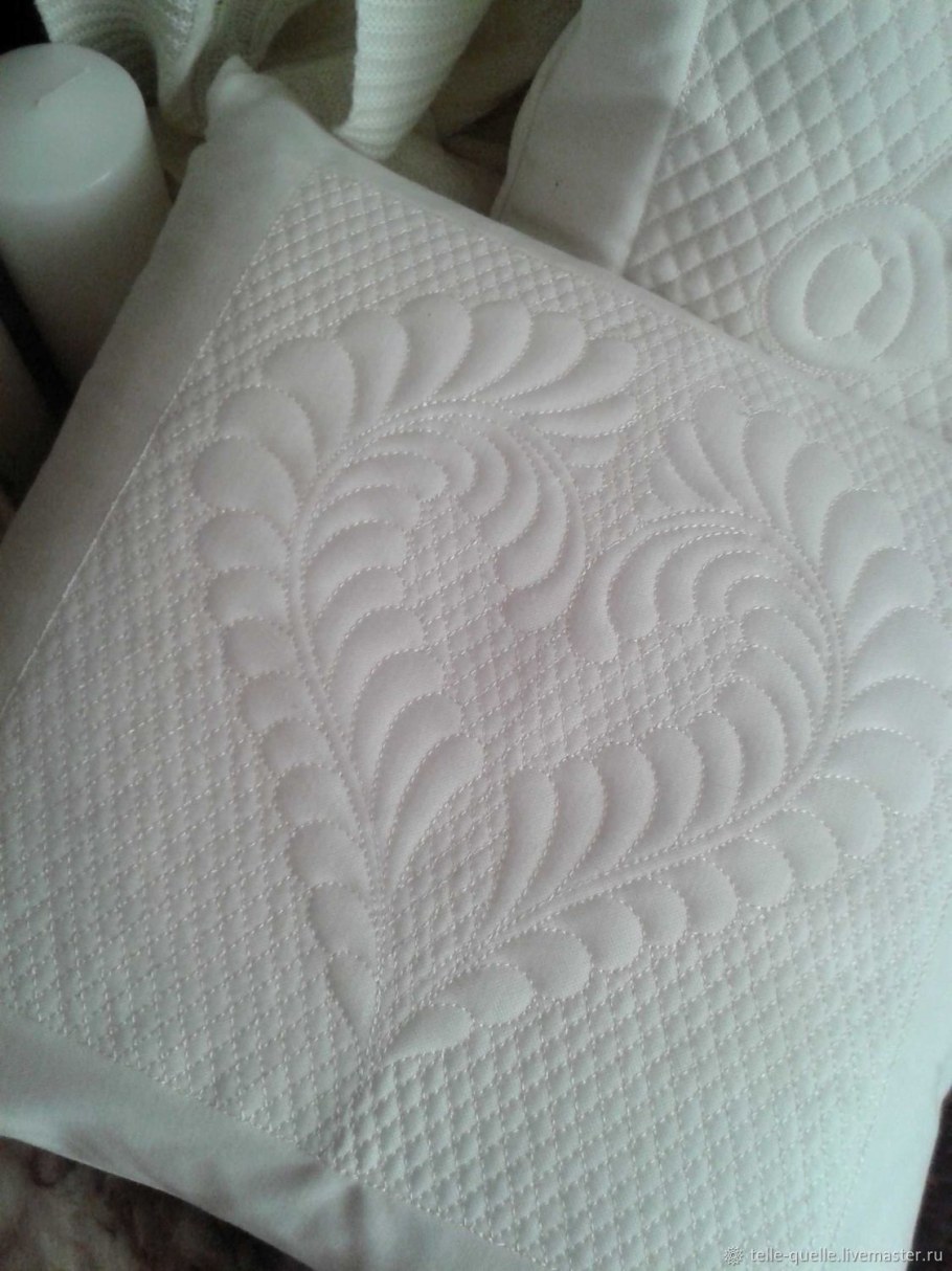 Машинная вышивка трапунто