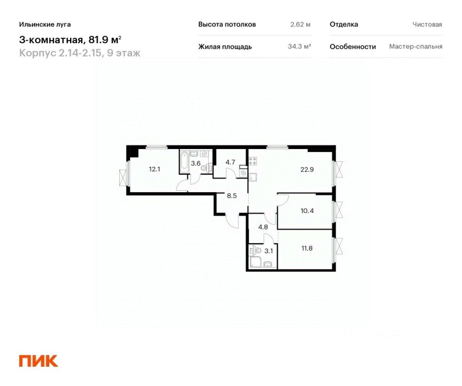 Пик Ильинские Луга планировки