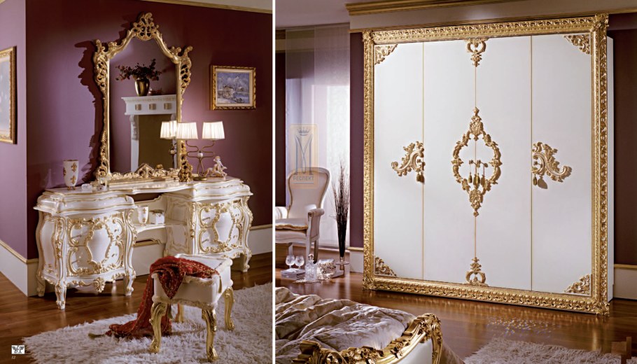 Мебель белая с золотом