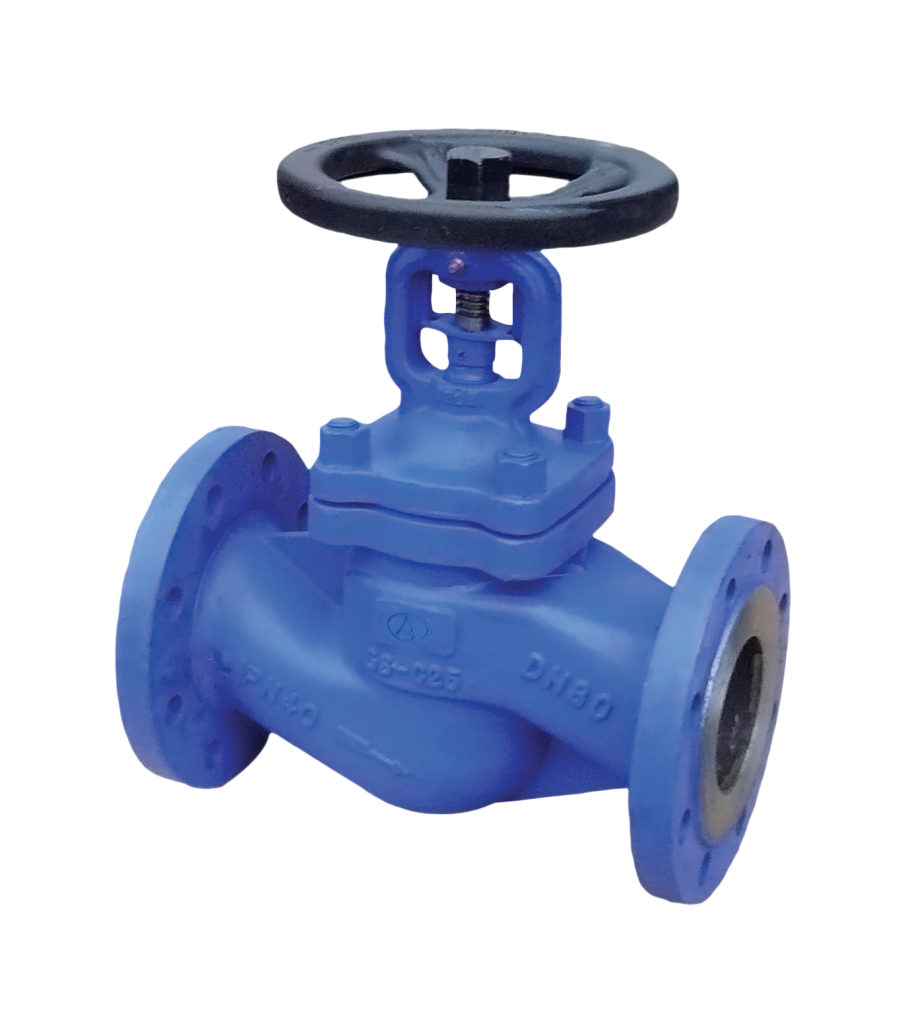 Запорный вентиль с сильфонным уплотнением ду40 ADL kv31