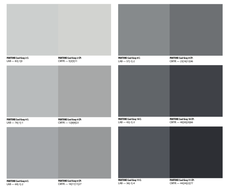 Пантон cool Gray 11