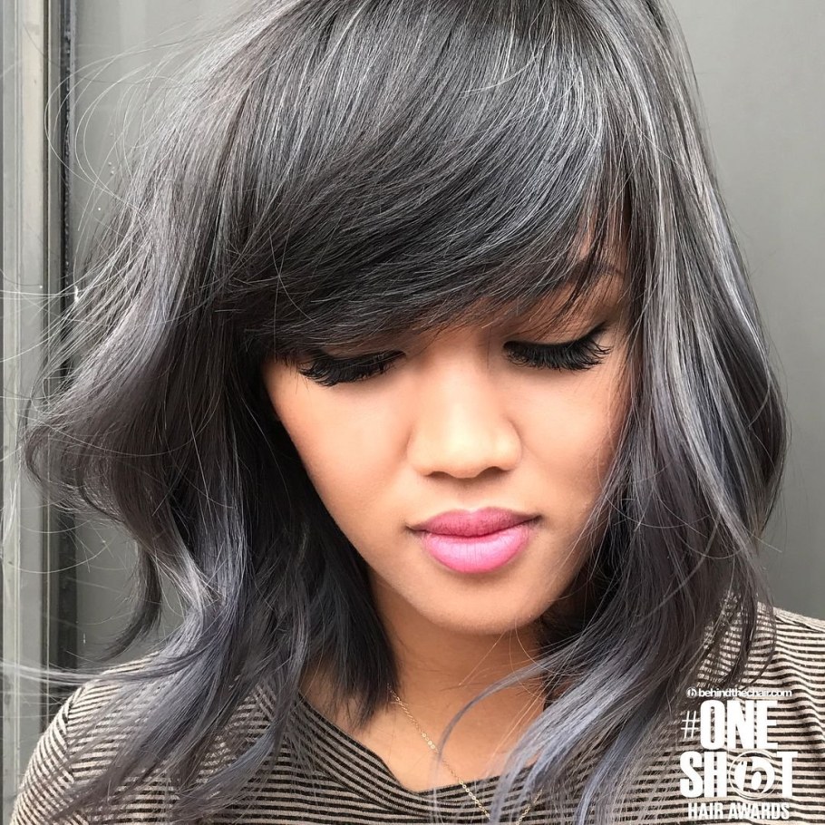 Пепельный графит цвет волос