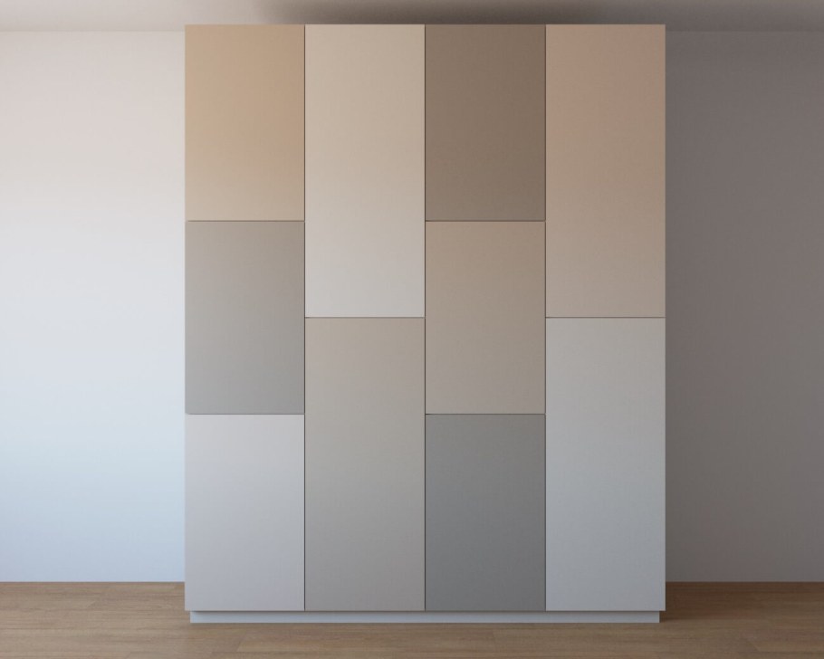 4х дверный распашной шкаф кашемир МДФ
