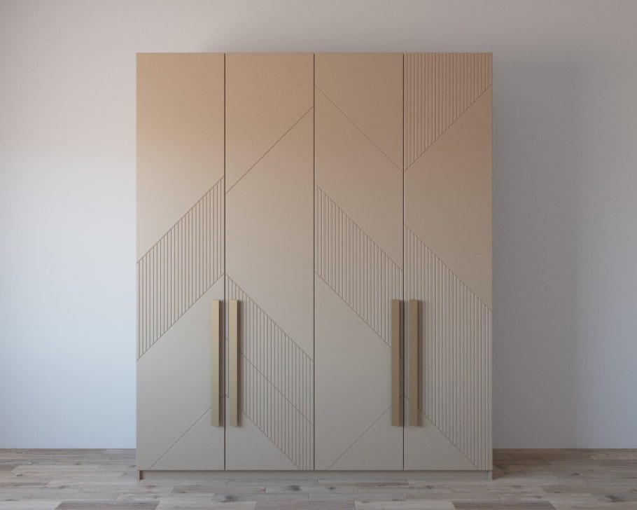 Визуализация шкафа с распашными дизайн ЧПУ