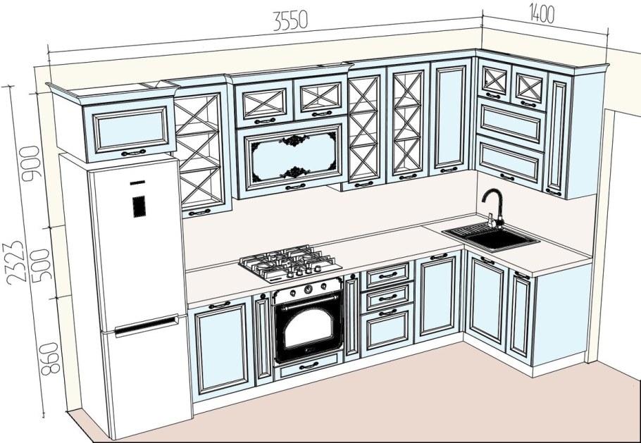 Кухни Неоклассика светлые