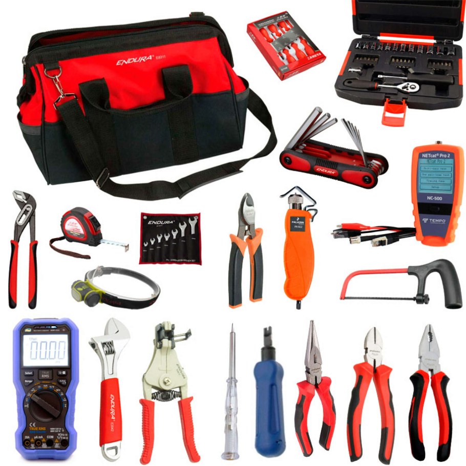 Sk-lan-2 набор инструментов для обслуживания кабельных линий связи