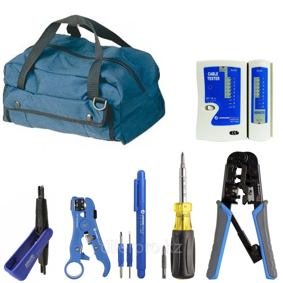 Набор инструментов rj45/rj11 lan тестер/обжим