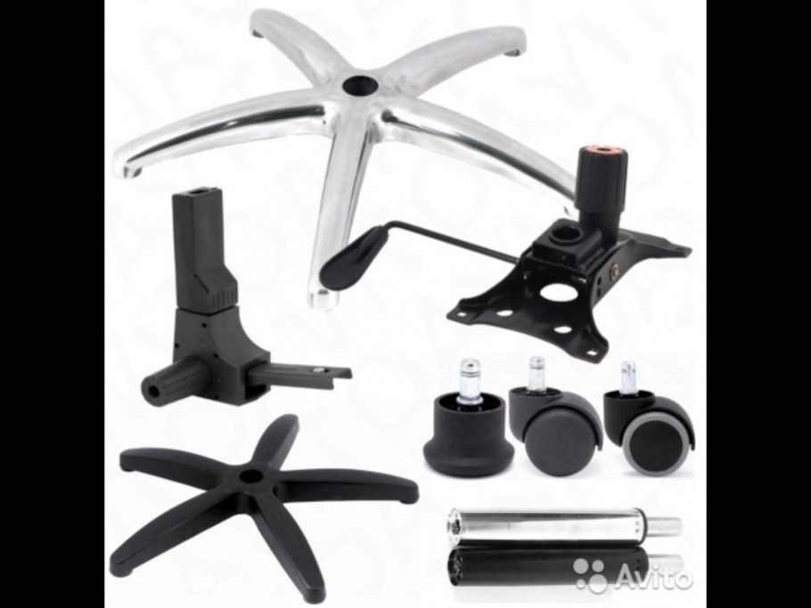 Крестовина с газлифтом и колесиками для кресла руководителя до 120 кг.