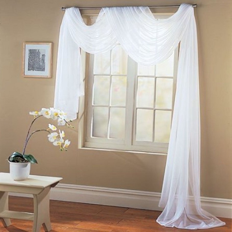 Тюль на половину окна