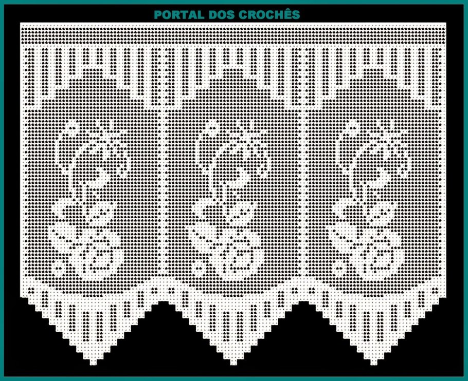 Филейные занавески крючком