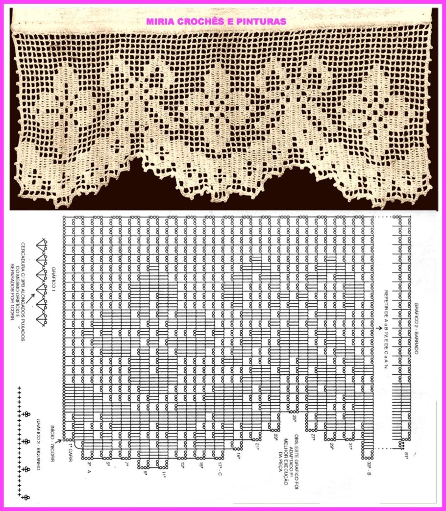 Филейная кайма к занавеске