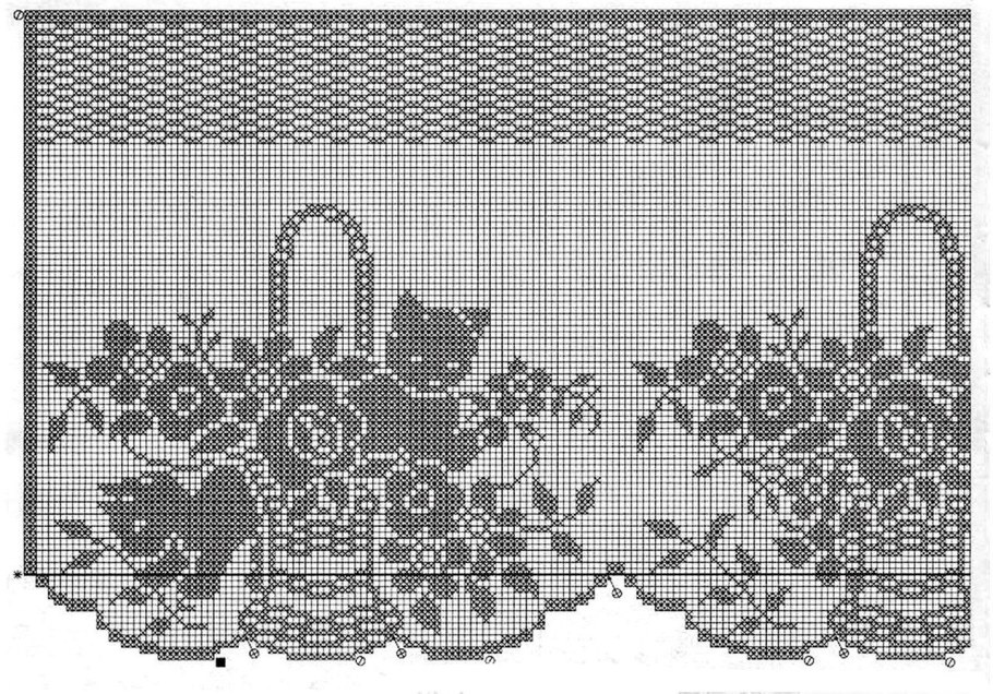 Филейное вязание занавески