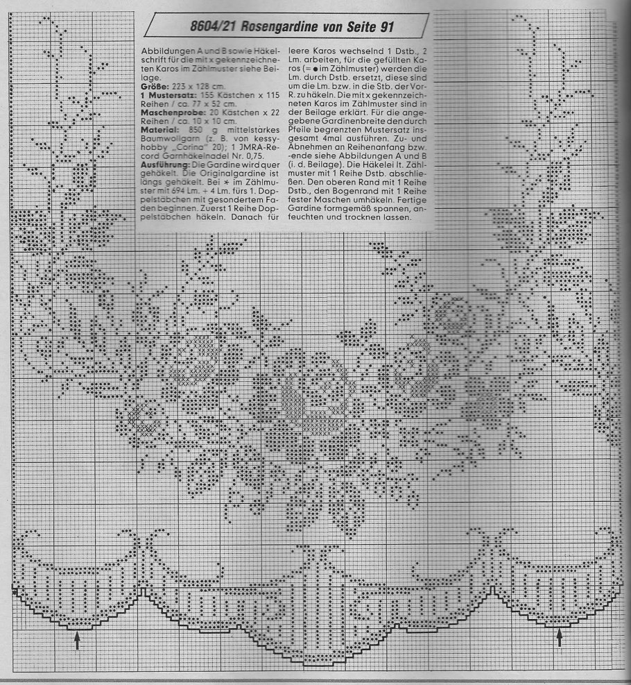 Занавески и скатерти крючком со схемами