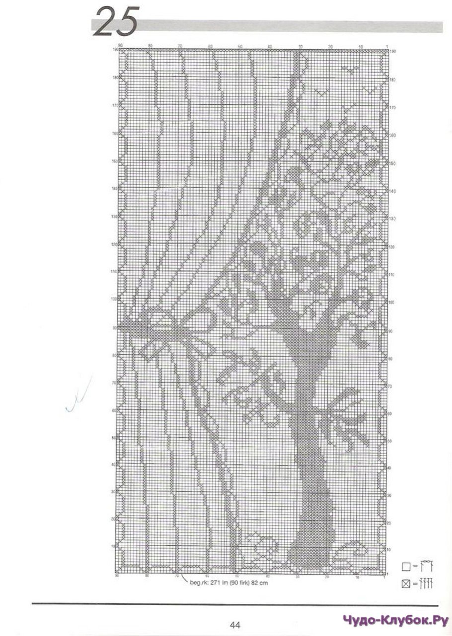 Шторы филейной вязкой