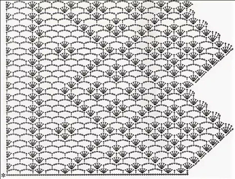 Вязание подзора крючком схемы