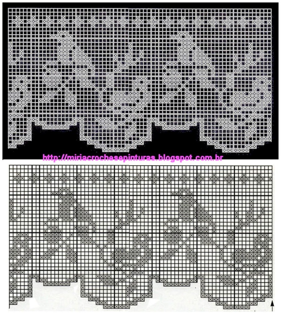 Филейные занавески схемы