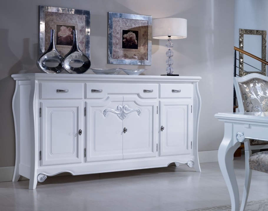 Комод под телевизор классика белая