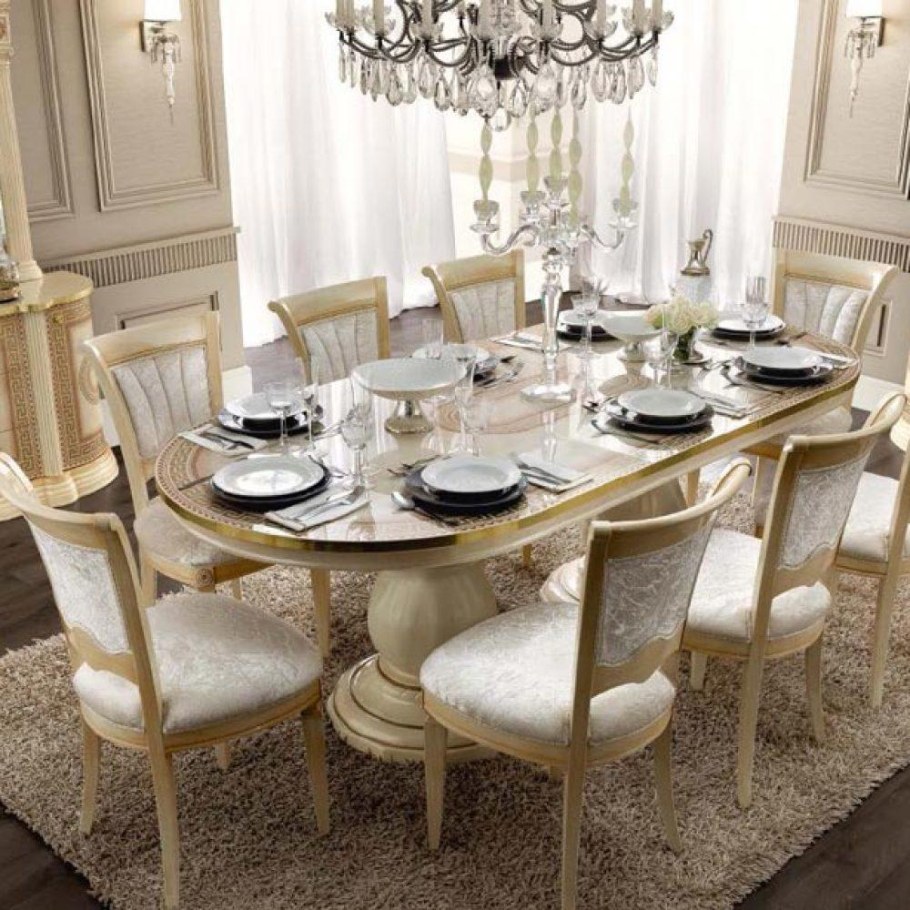 Champagne Gold Oval Dining Set