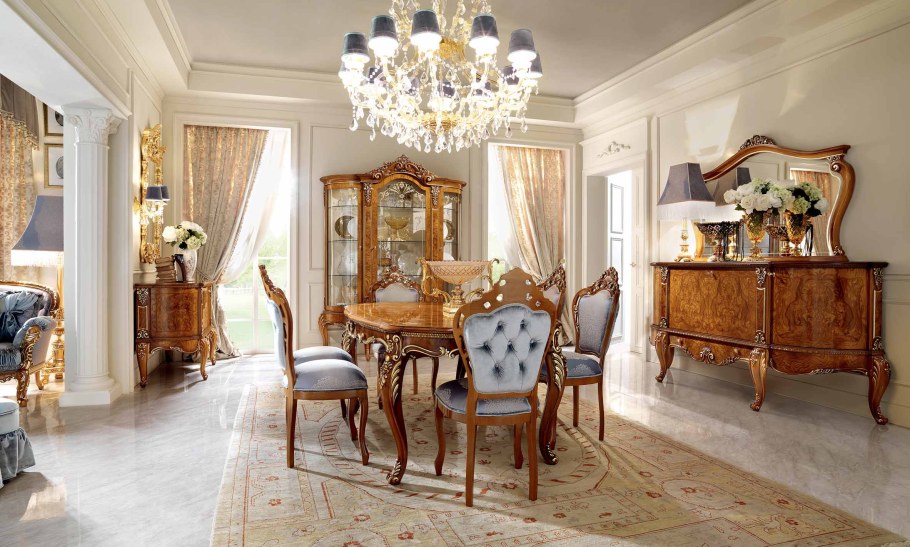 Итальянская мебель для гостиной столовая
