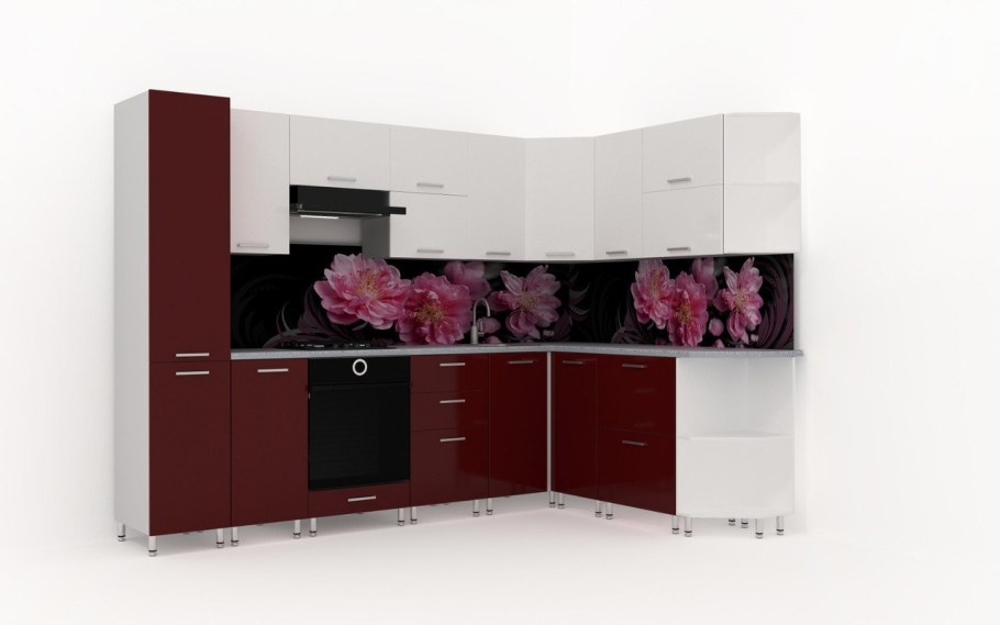 Кухня гранат металлик