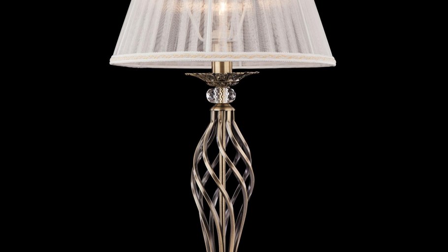 Eurosvet торшер 1x 40w 380х380х1670 мет песочн/прозр/антич.бронза Selesta 01003/1