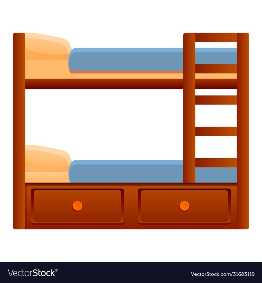 Двухъярусная кровать мультяшная