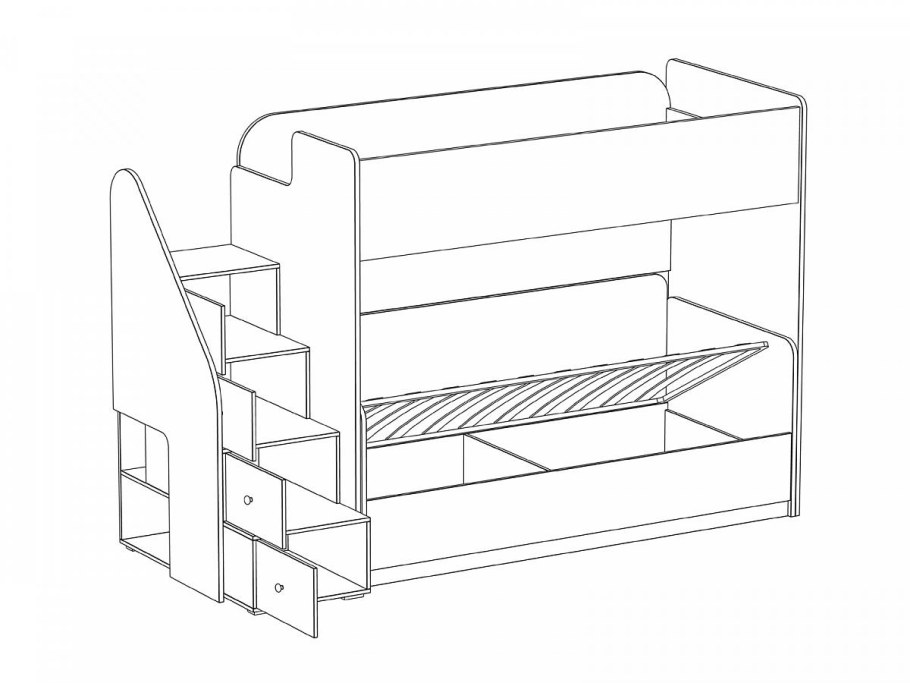 Габариты двухъярусной кровати