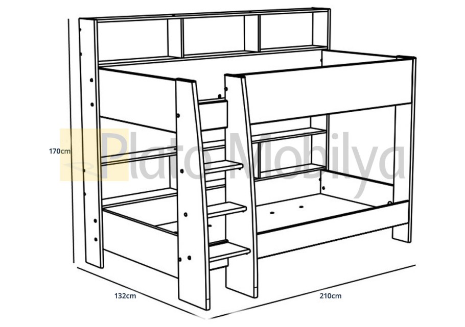 Двухъярусная кровать чертежи с размерами 190х80