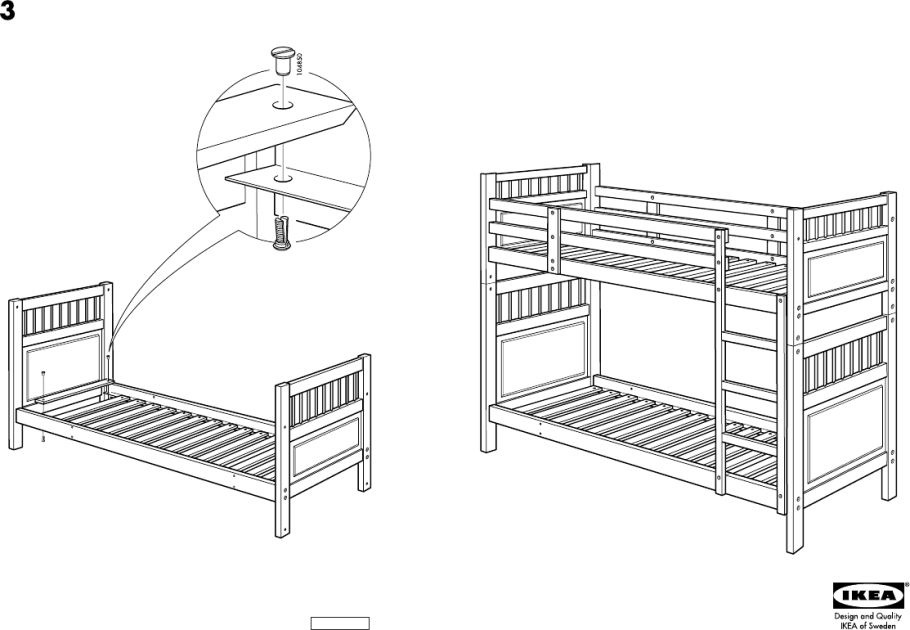 Hemnes ikea кровать двухъярусная