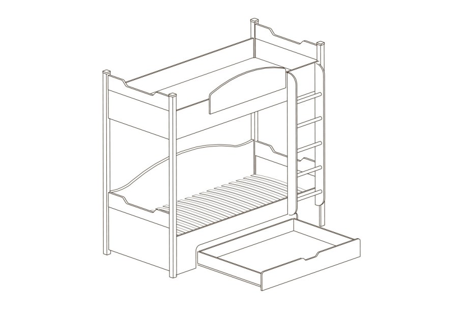 Кровать "Оксфорд" 2-х ярусная