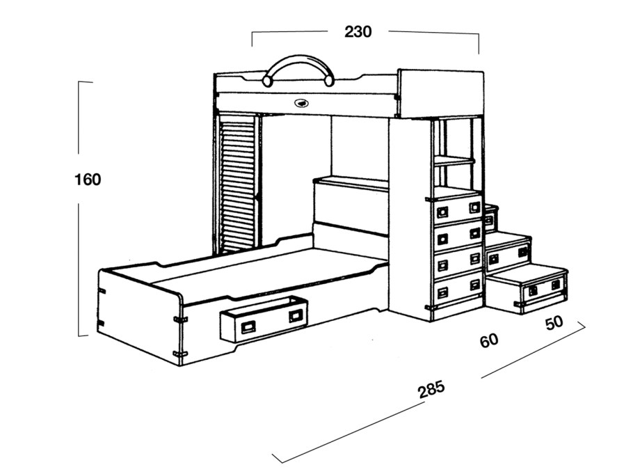 Комнаты для раскрашивания с 2 ярусной кроватью