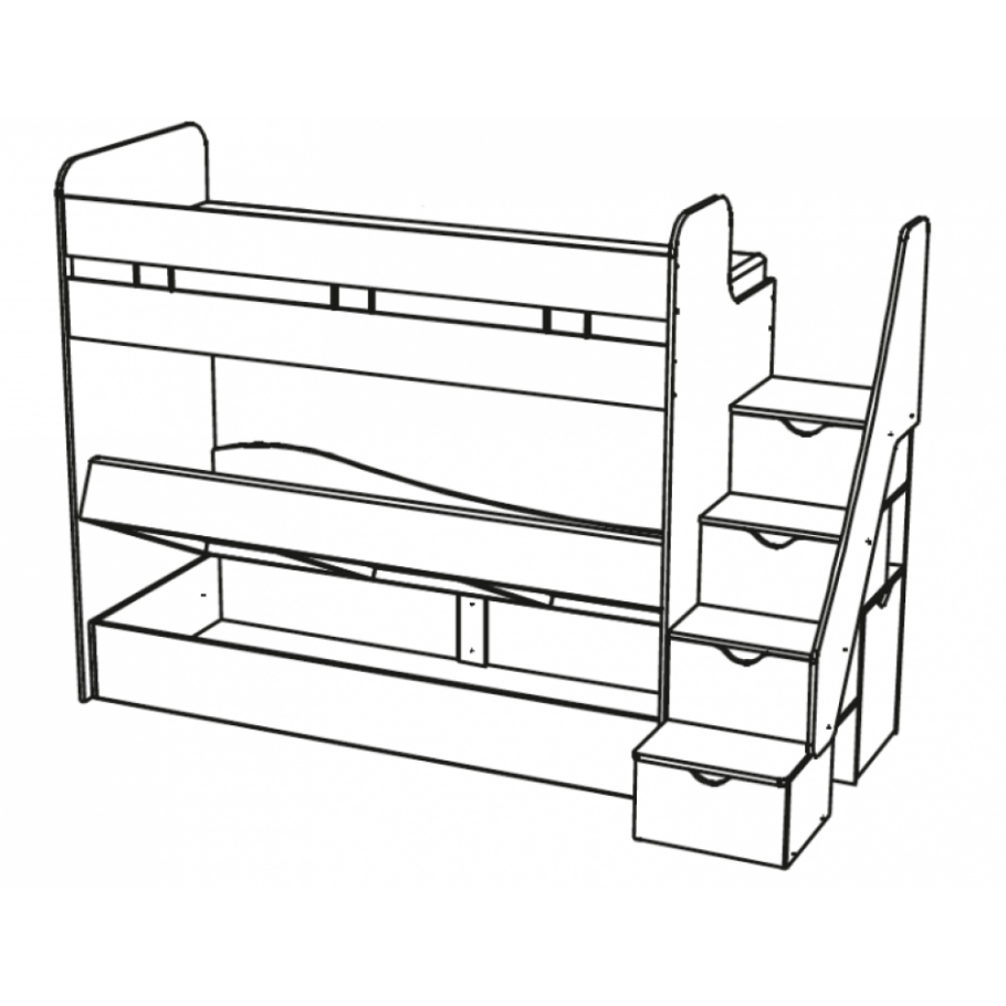 Двухъярусная кровать Адель 3 Олмеко