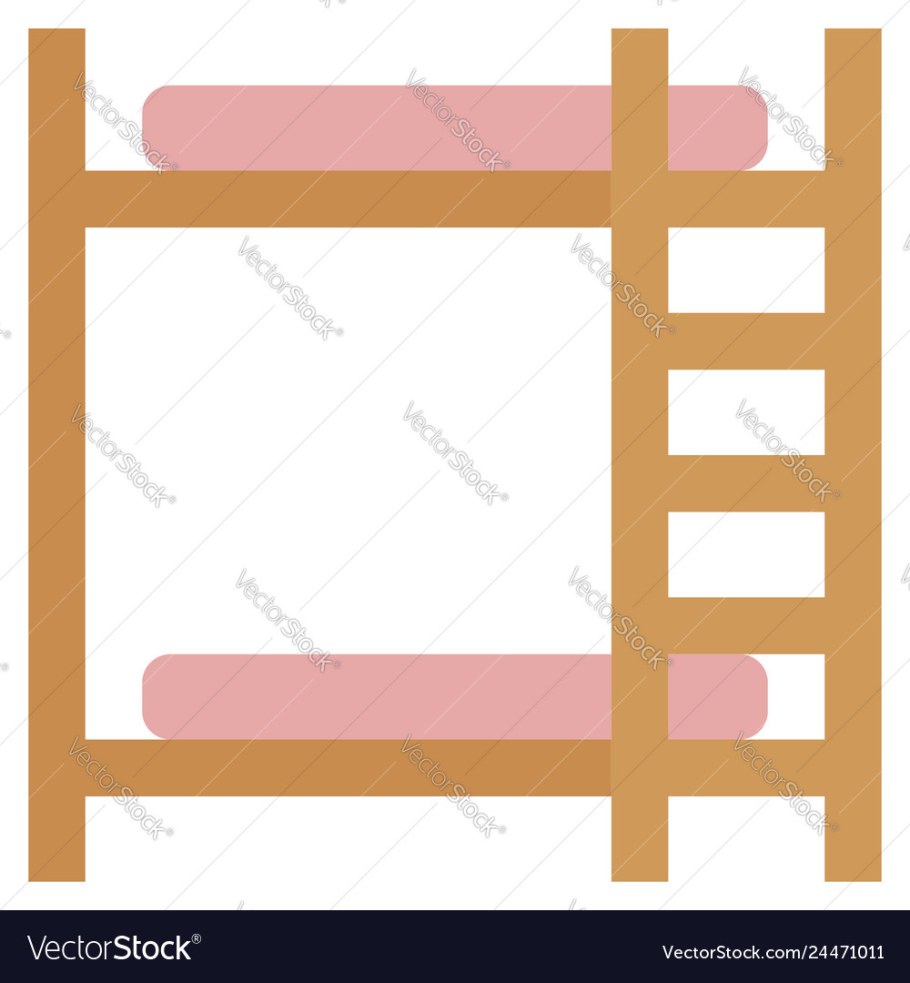 Двухэтажная кровать иллюстрация