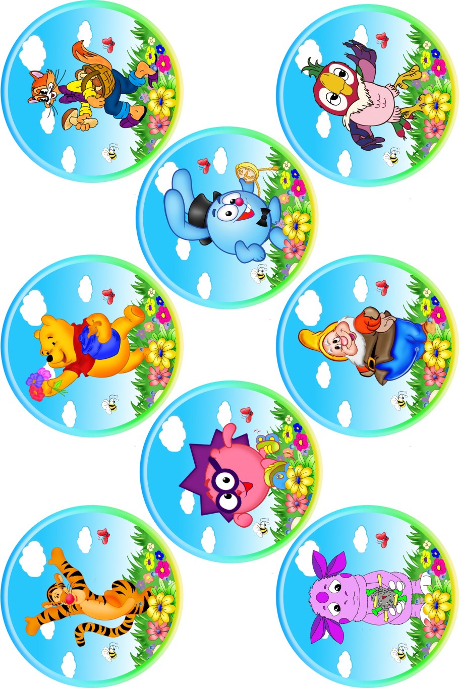 Наклейки на шкафчики для детского сада