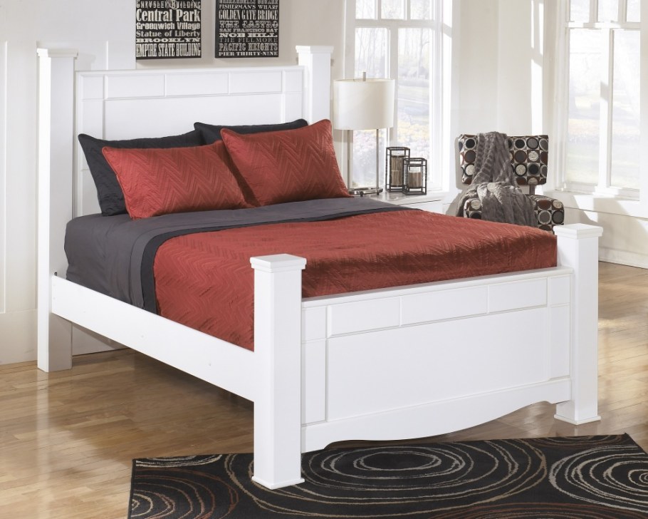 Высокая кровать двуспальная